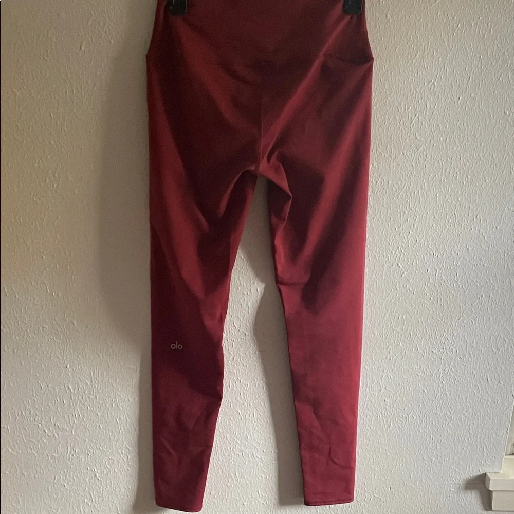 ALO Yoga Deep Burgundy High-Rise Leggings